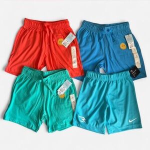 Cat & Jack Kids Four-Pack Shorts in Red, Teal, Aqua & Blue